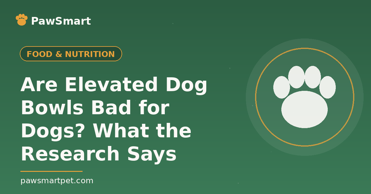 Are Elevated Dog Bowls Bad for Dogs? What the Research Says — illustrated PawSmart guide