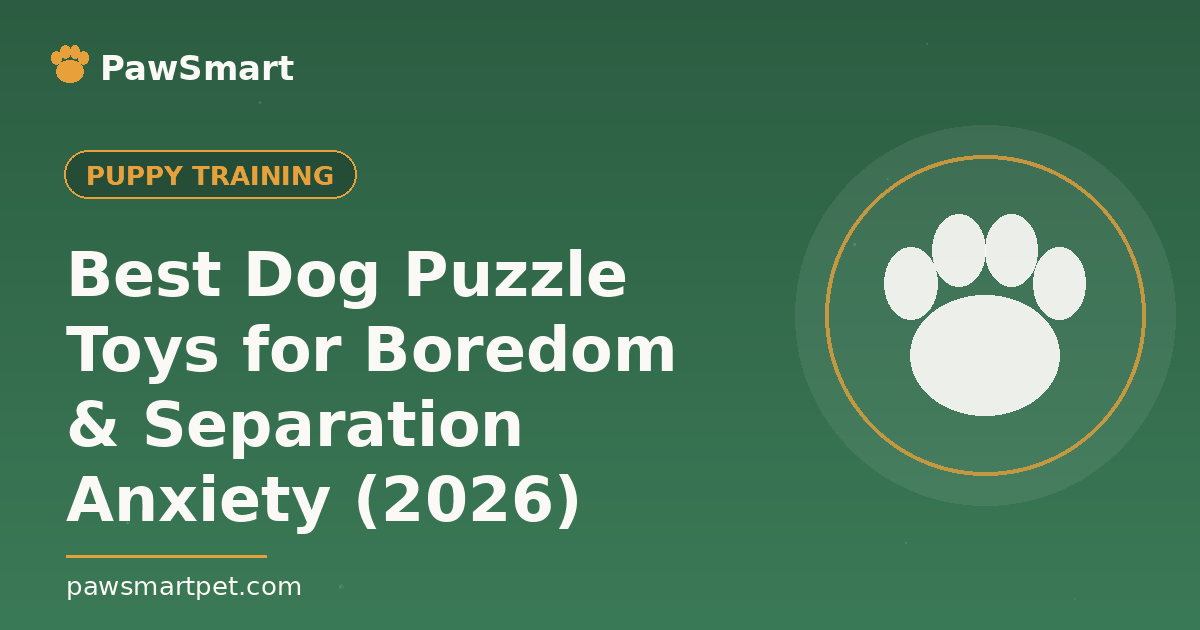 Best Dog Puzzle Toys for Boredom & Separation Anxiety (2026) — illustrated PawSmart guide