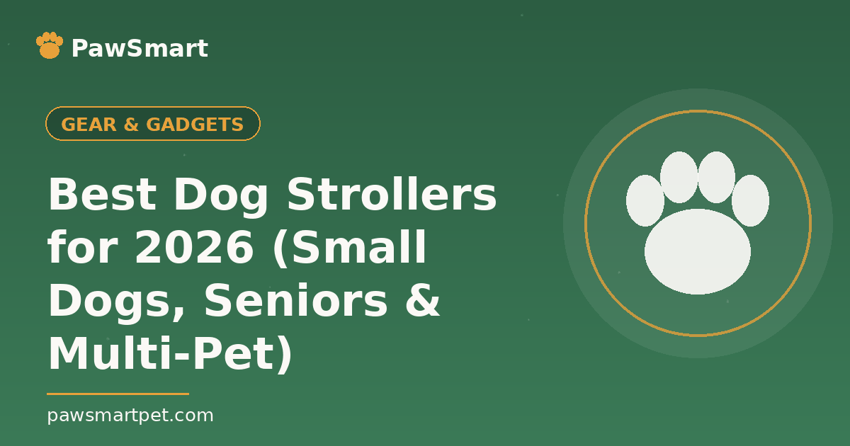 Best Dog Strollers for 2026 (Small Dogs, Seniors & Multi-Pet) — illustrated PawSmart guide