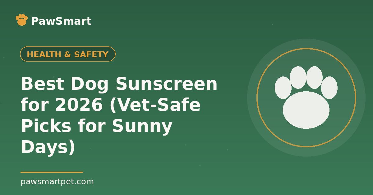 Best Dog Sunscreen for 2026 (Vet-Safe Picks for Sunny Days) — illustrated PawSmart guide