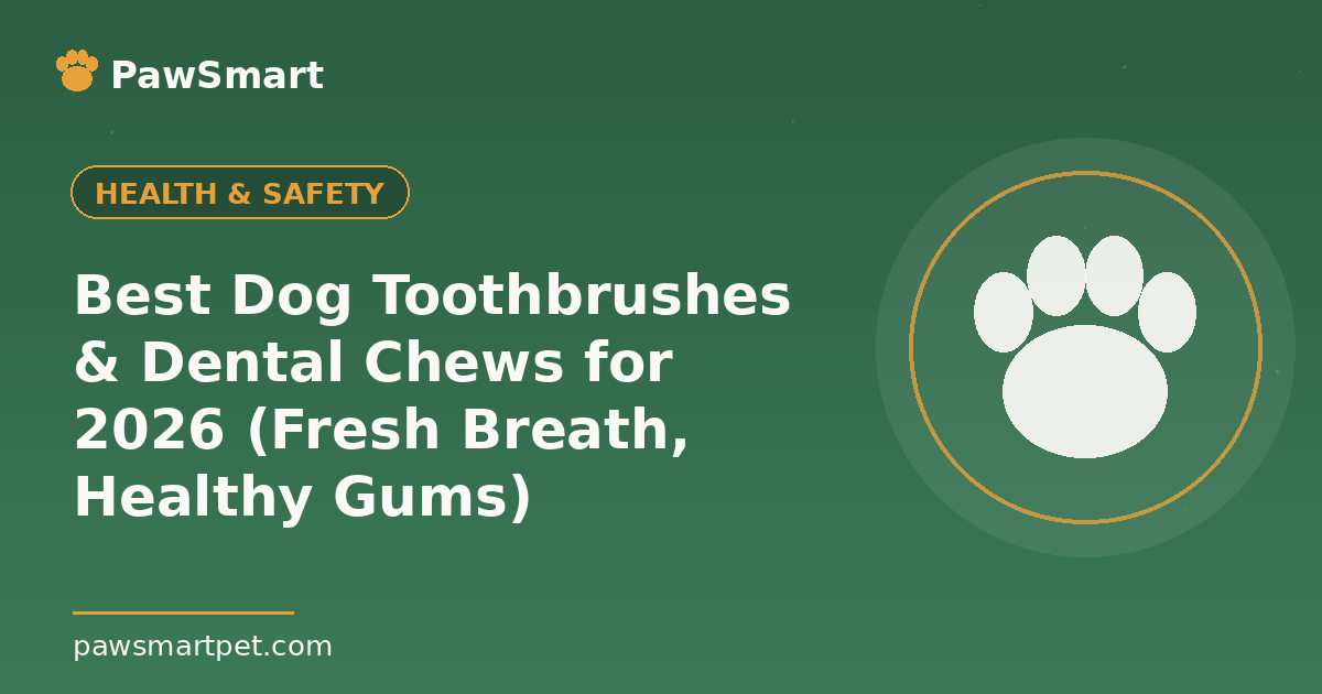 Best Dog Toothbrushes & Dental Chews for 2026 (Fresh Breath, Healthy Gums) — illustrated PawSmart guide