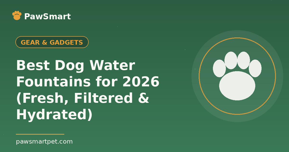 Best Dog Water Fountains for 2026 (Fresh, Filtered & Hydrated) — illustrated PawSmart guide
