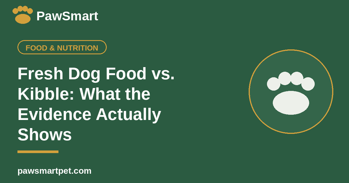 Fresh Dog Food vs. Kibble: What the Evidence Actually Shows — illustrated PawSmart guide