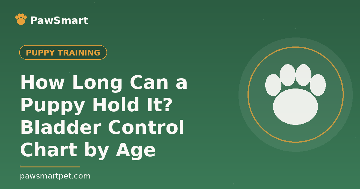 How Long Can a Puppy Hold It? Bladder Control Chart by Age — illustrated PawSmart guide