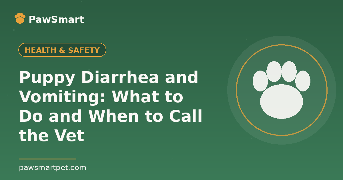 Puppy Diarrhea and Vomiting: What to Do and When to Call the Vet — illustrated PawSmart guide