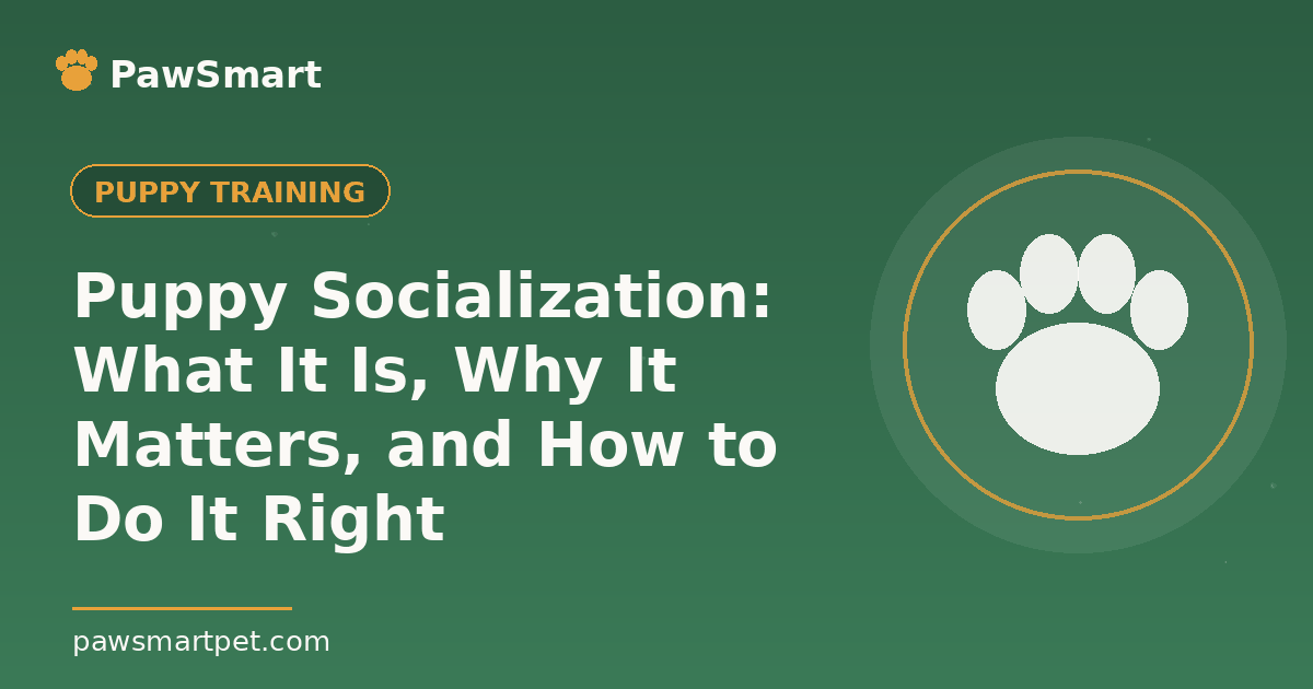 Puppy Socialization: What It Is, Why It Matters, and How to Do It Right — illustrated PawSmart guide