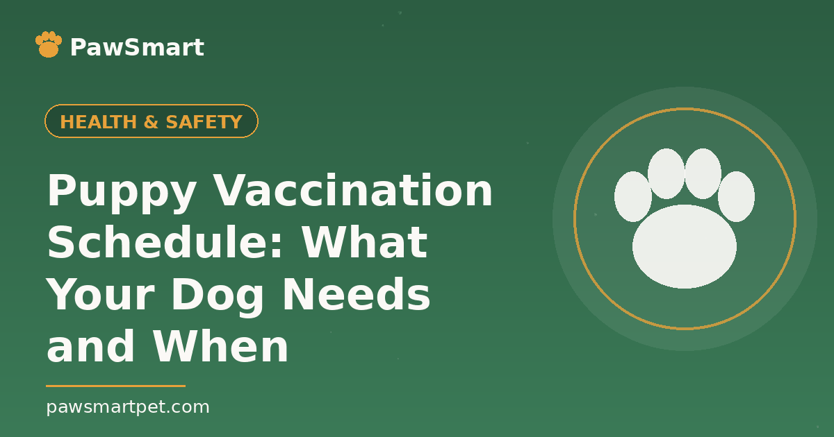 Puppy Vaccination Schedule: What Your Dog Needs and When — illustrated PawSmart guide