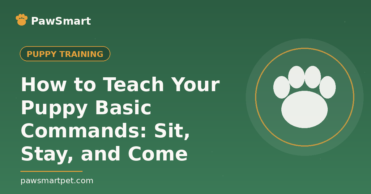 How to Teach Your Puppy Basic Commands: Sit, Stay, and Come — illustrated PawSmart guide