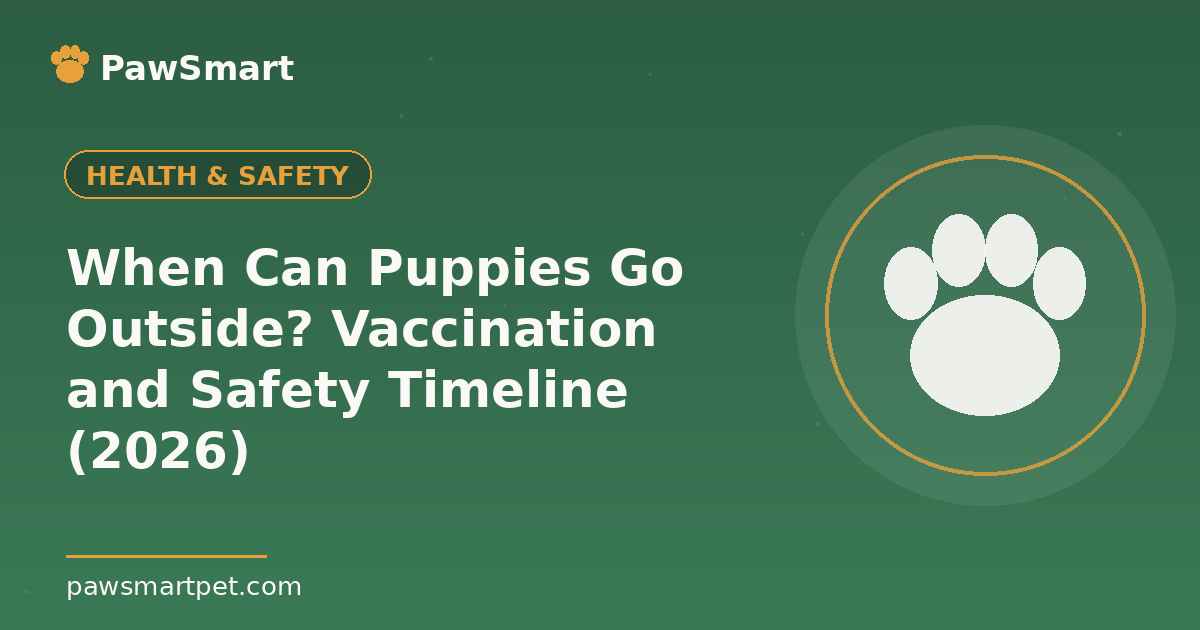 When Can Puppies Go Outside? Vaccination and Safety Timeline (2026) — illustrated PawSmart guide
