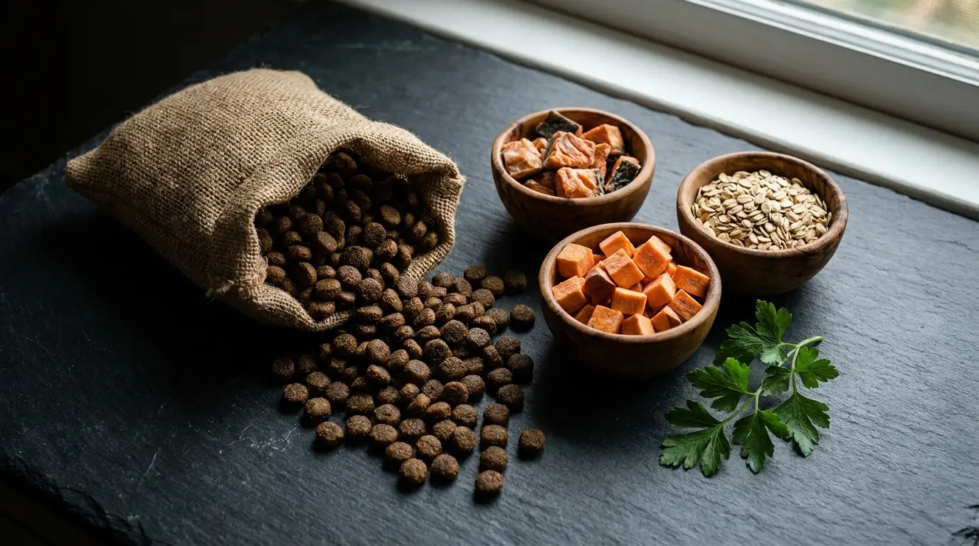 Premium dog kibble with single wholesome ingredients
